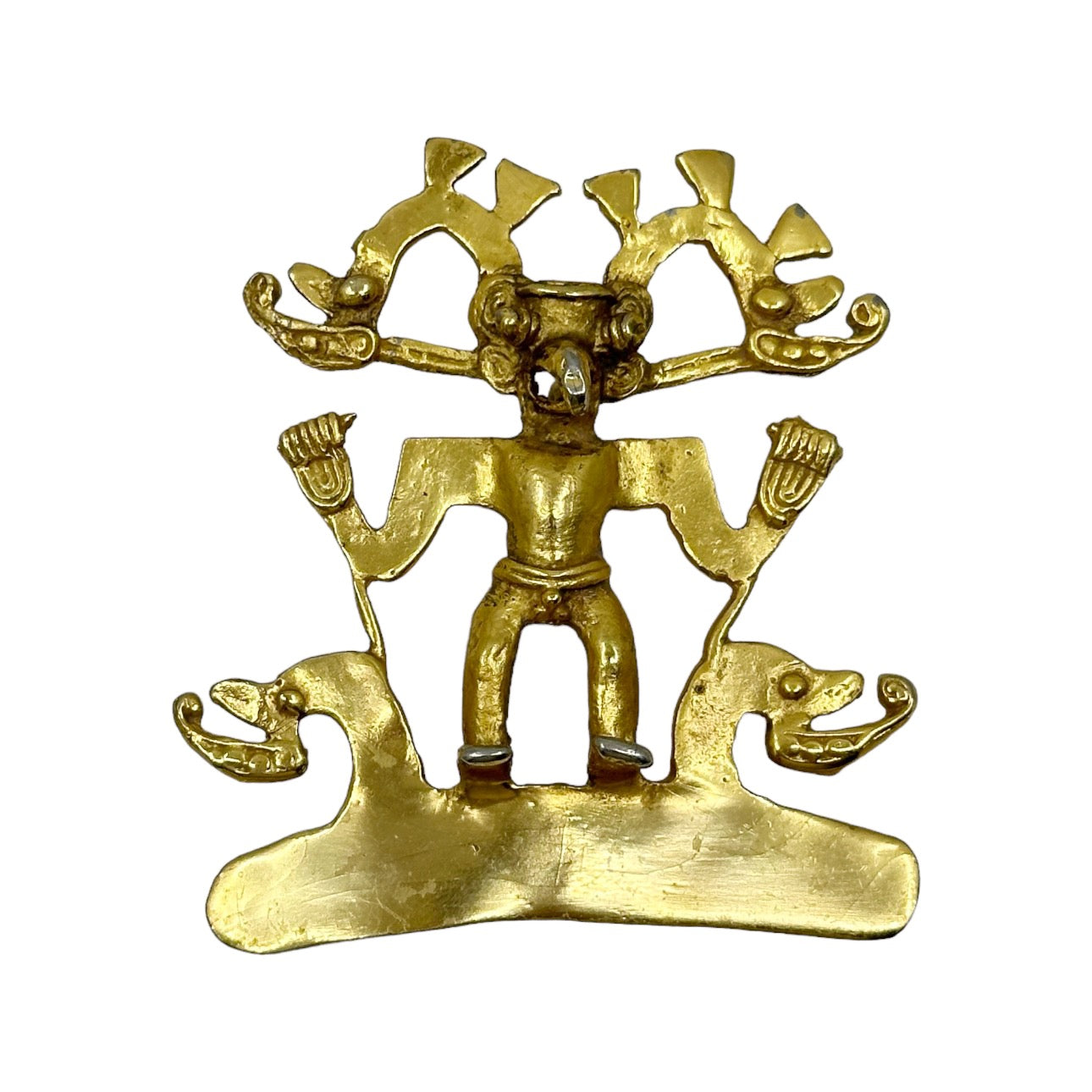 Alva Studios Gold Tone Aztec Birdman pendant - GM3001