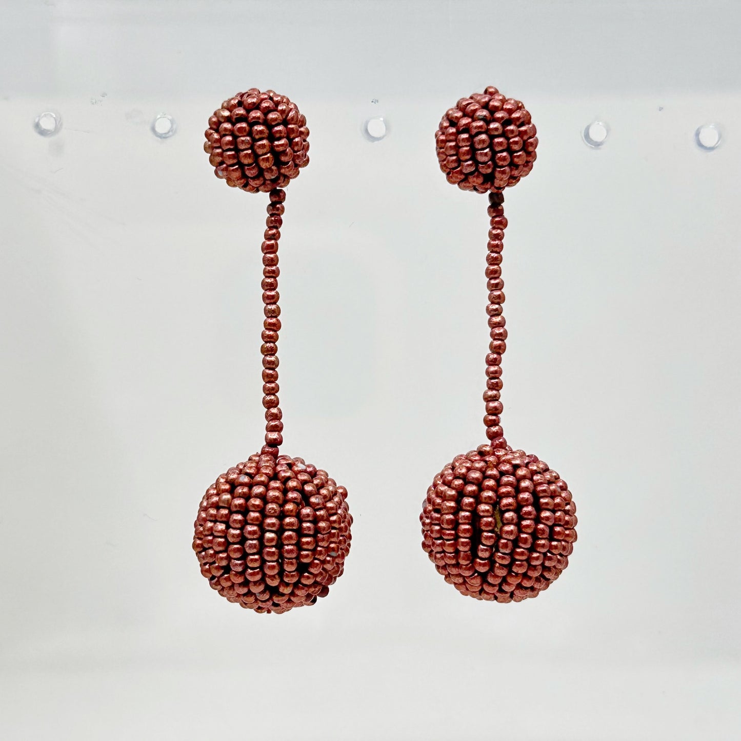 Gold Tone seed bead drop earrings