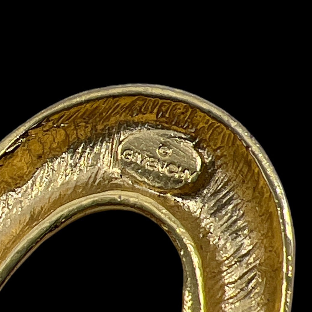 Vintage GIVENCHY gold Tone Oversized Brooch