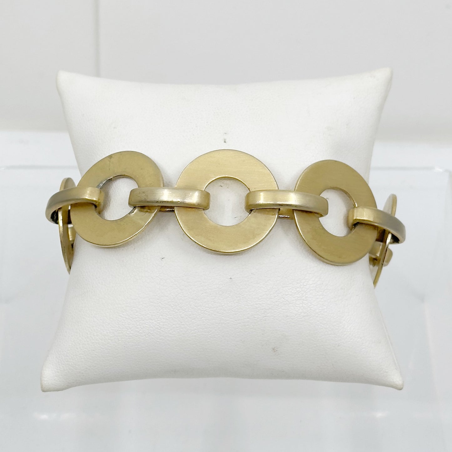Gold Filled link bangle bracelet