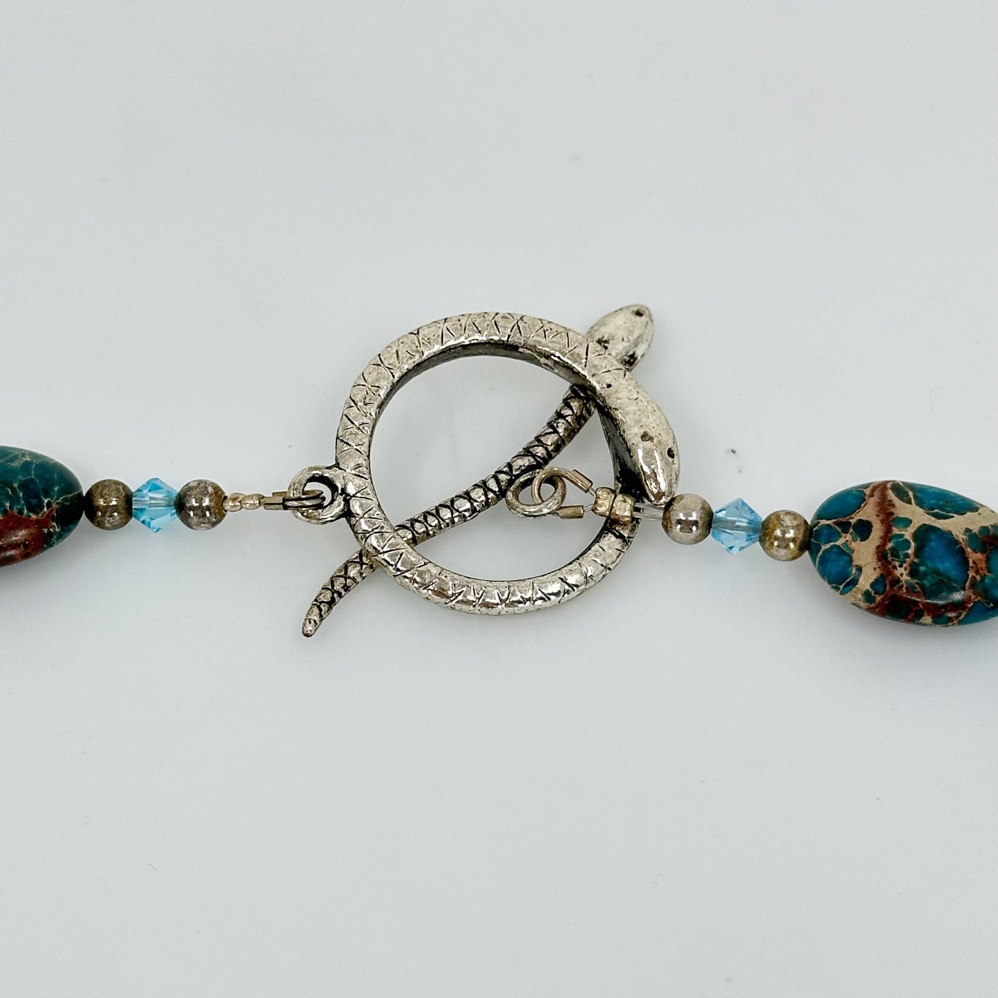 Hand Made turquoise & tiger eye bead necklace