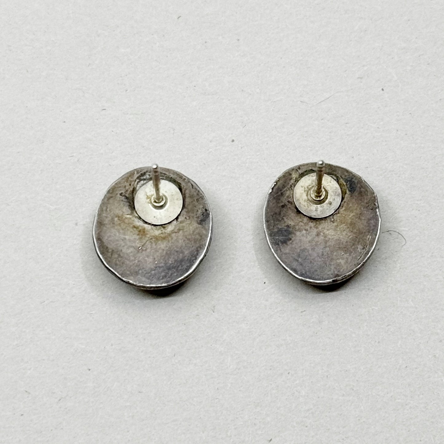 Zuni Southwestern sterling silver turquoise stud earrings - GM20