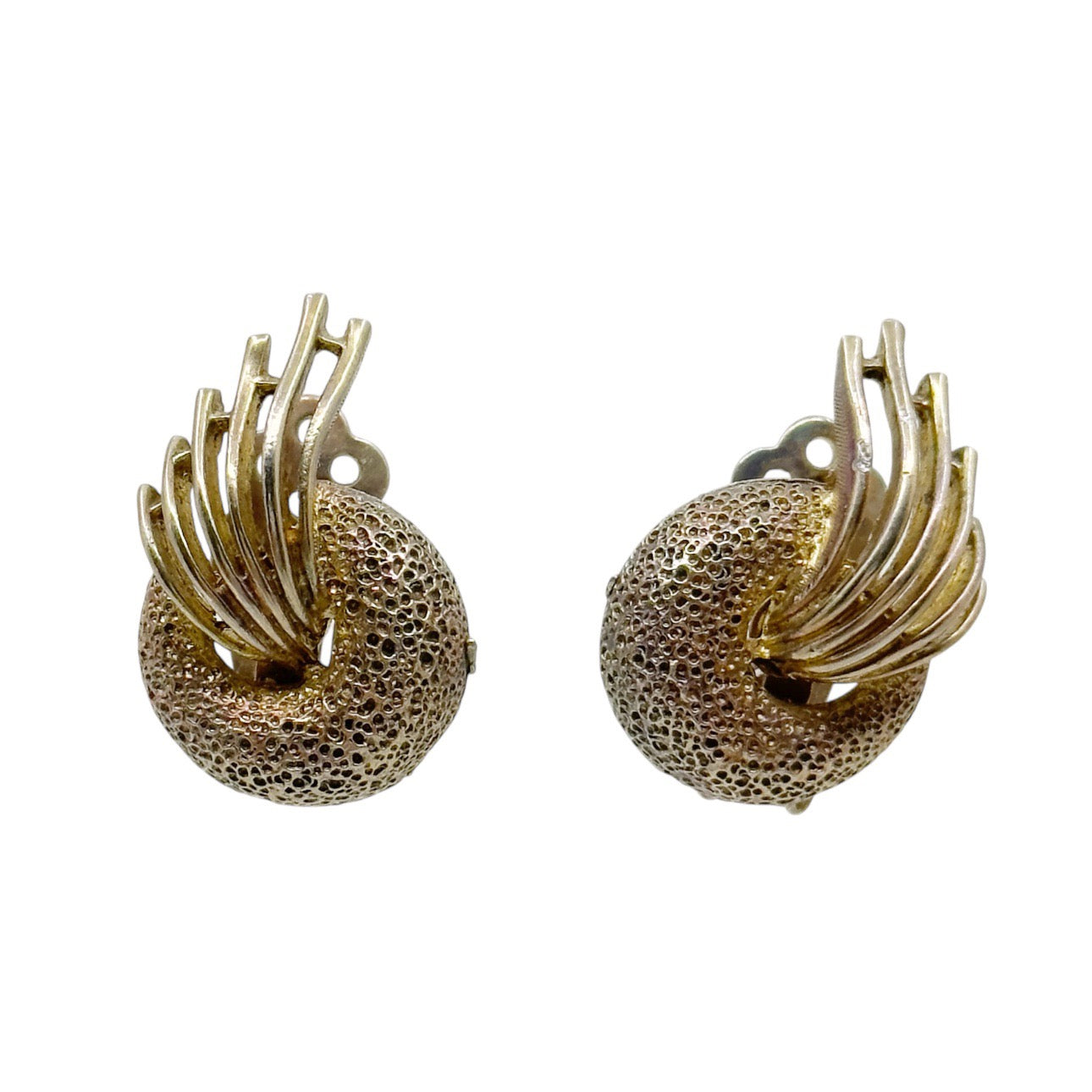 Vintage silver plated clip on earrings