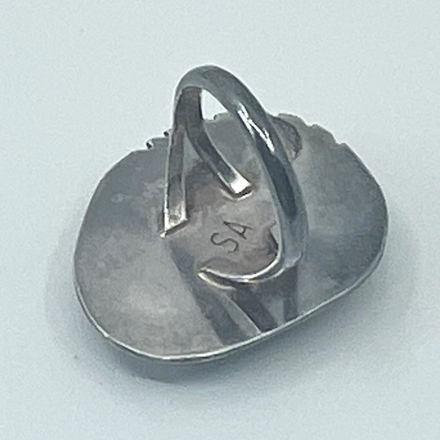 Steven Apachito Navajo sterling silver turquoise ring - GM204