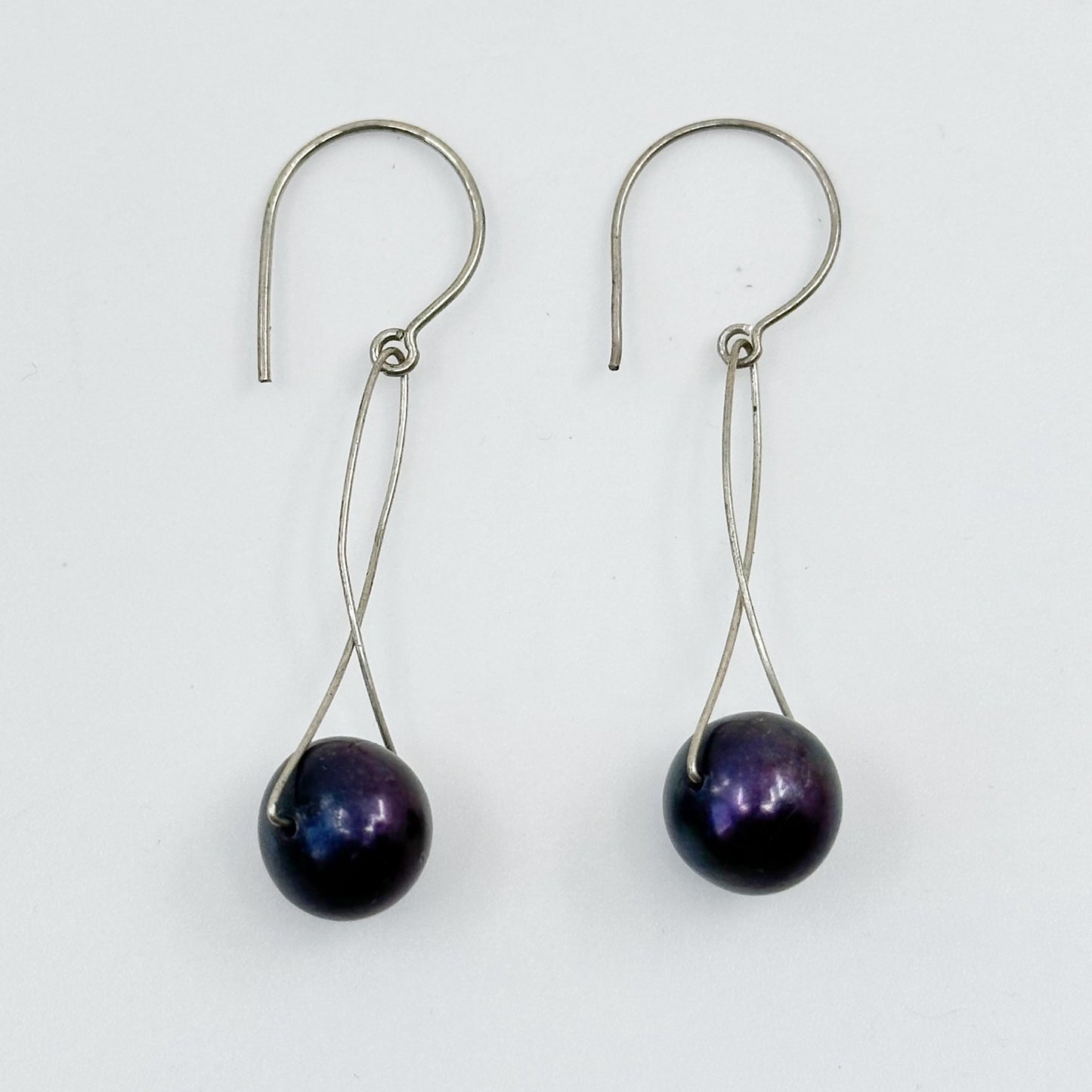 Hand Made Sterling silver pearl earrings - GM205