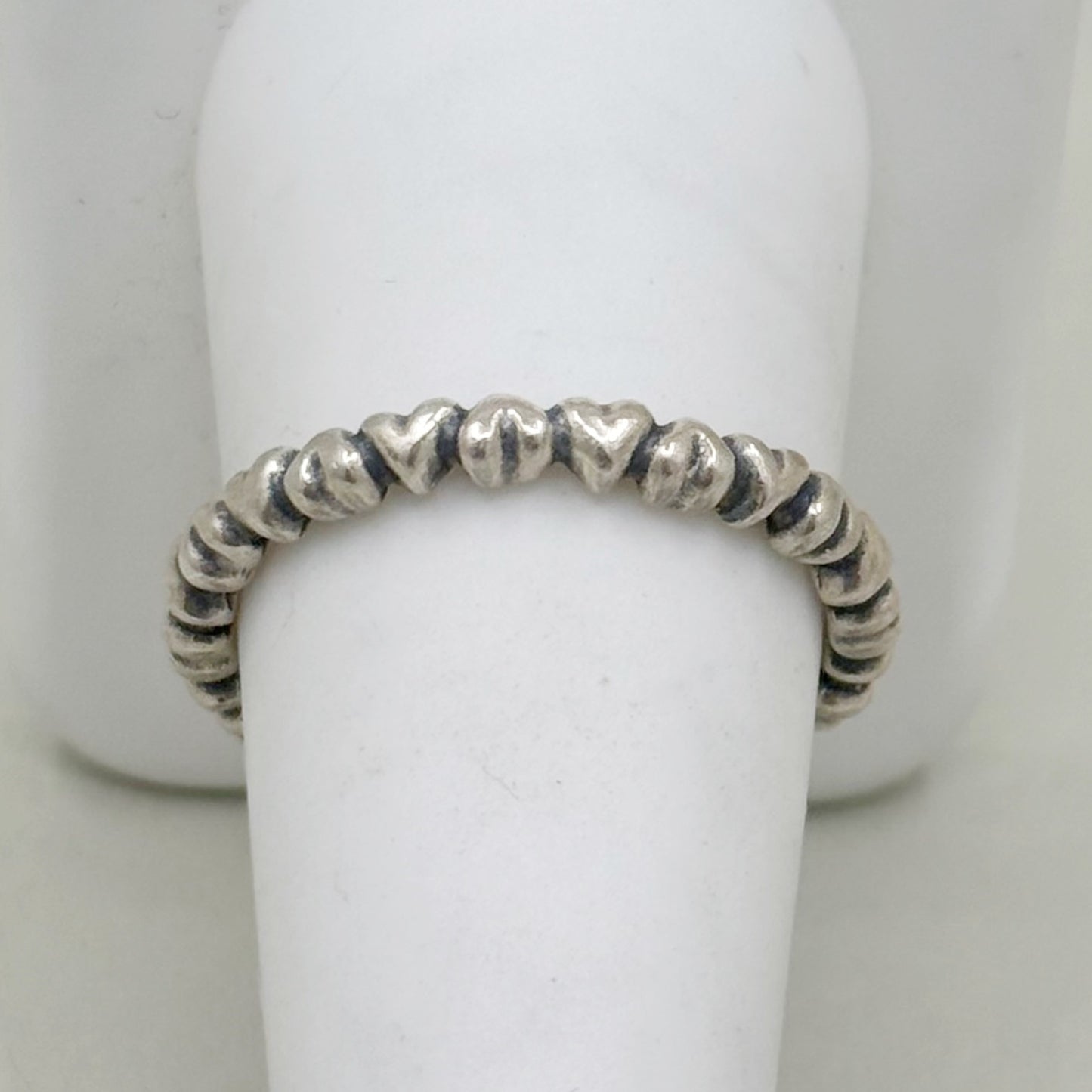 Pandora sterling silver heart band ring - GM216