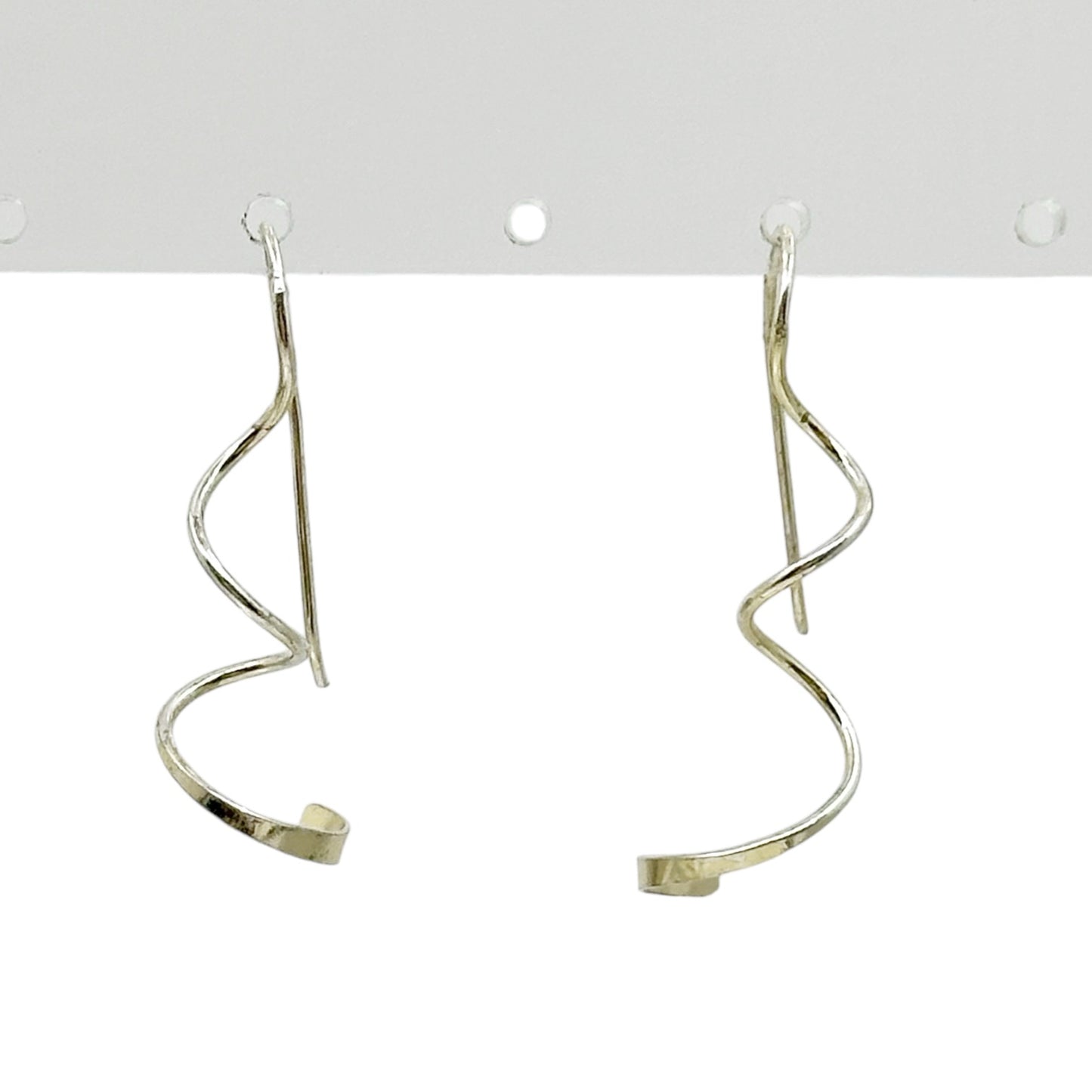 Hand Made Sterling silver spiral earrings - GM219
