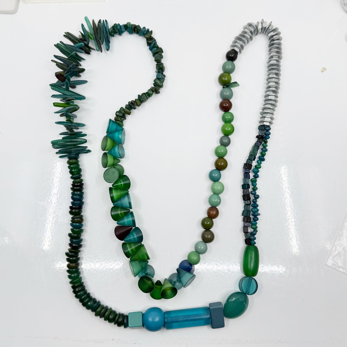 Sobral resin & metal bead necklace - GM223