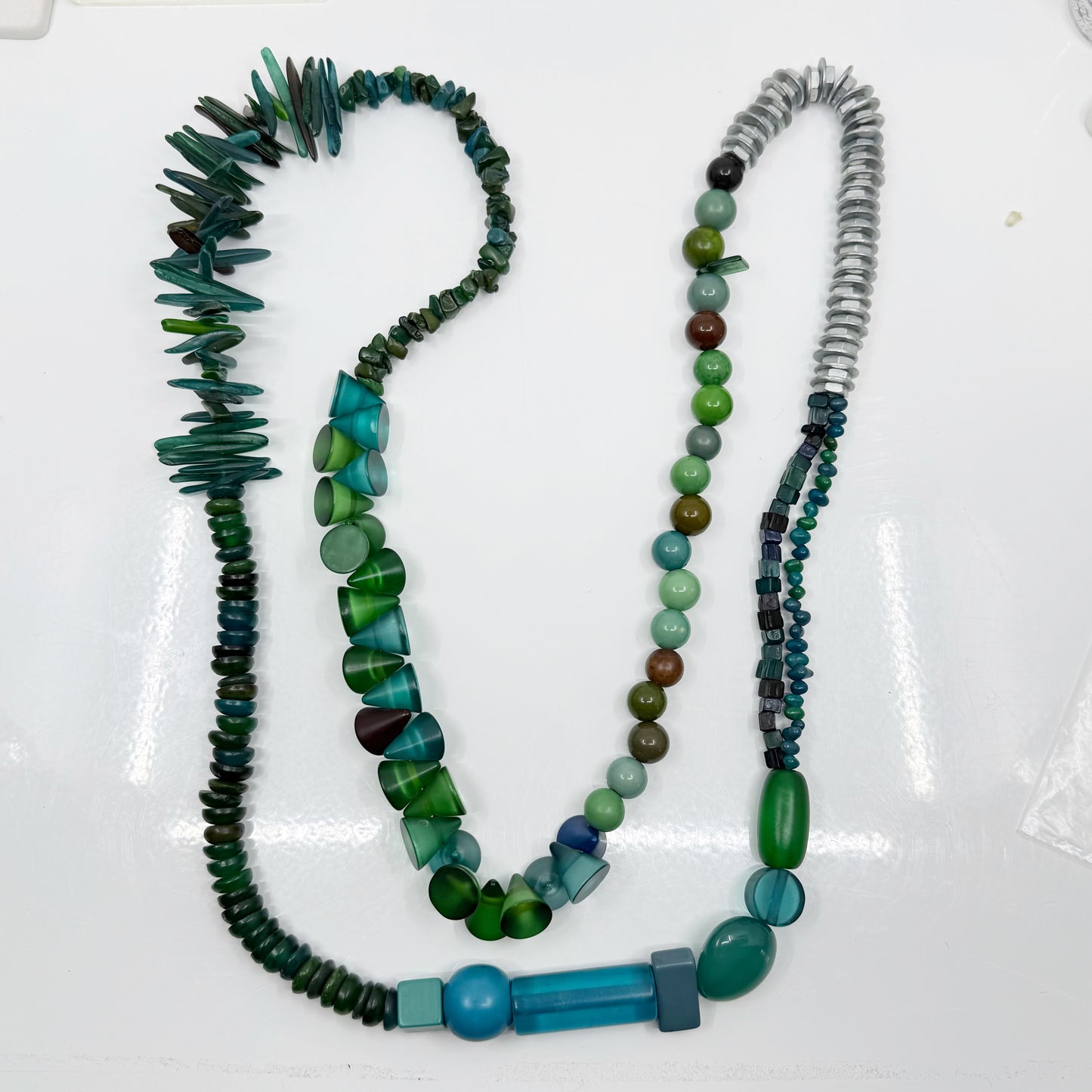 Sobral resin & metal bead necklace - GM223