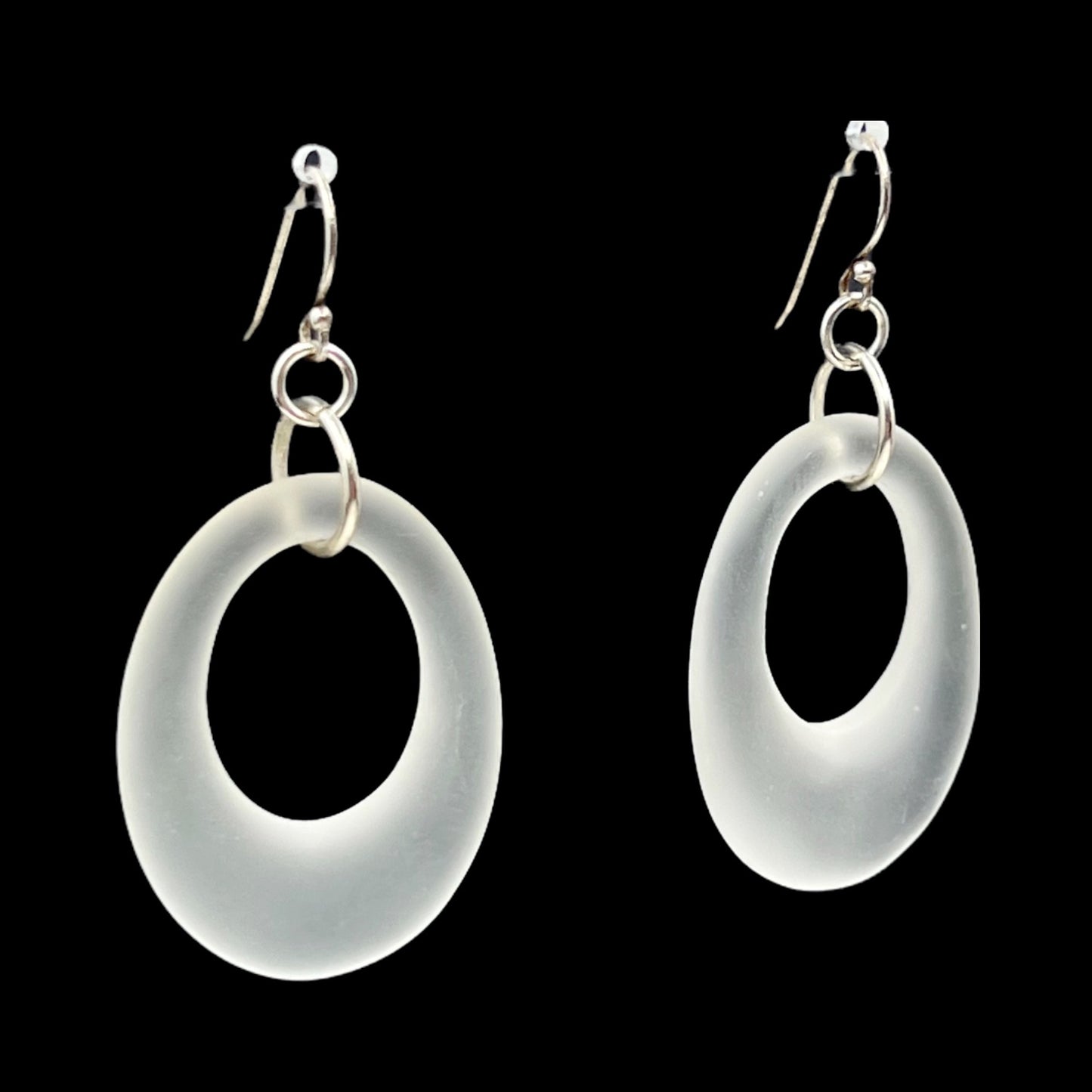 Sterling silver rock crystal earrings - GM226