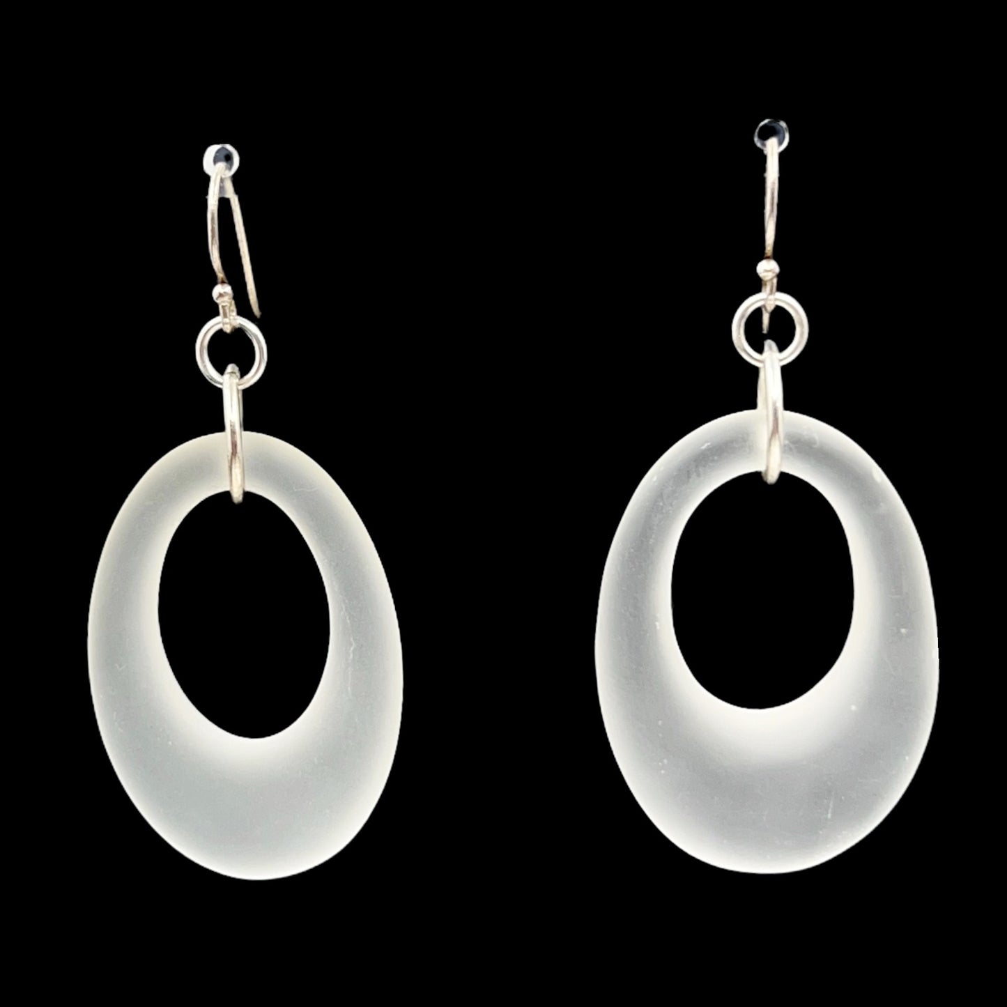 Sterling silver rock crystal earrings - GM226