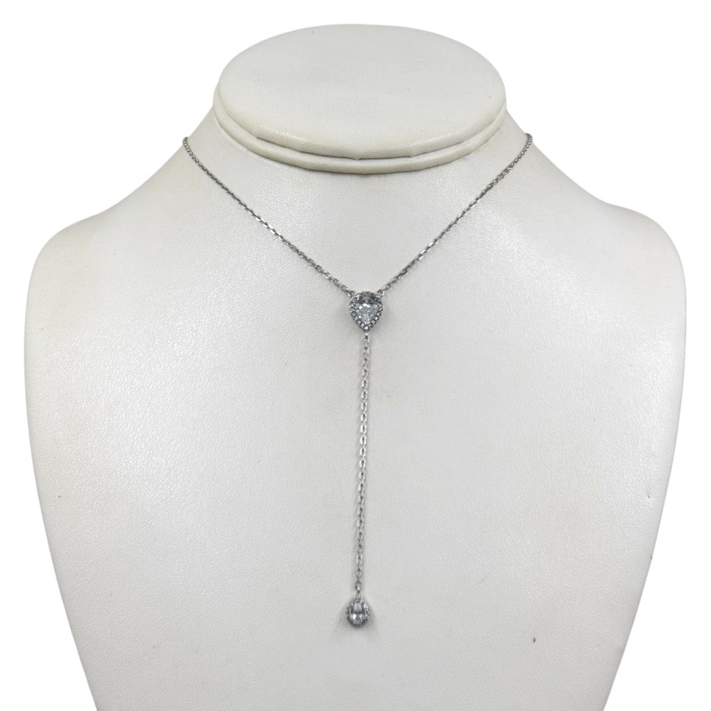 sterling silver cubic zirconia pendant necklace - GM230