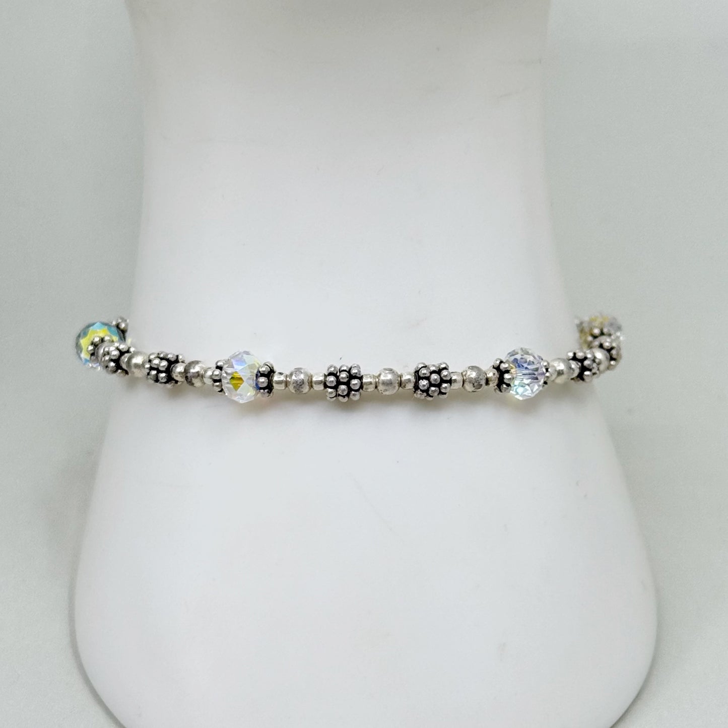 sterling silver AB bead bracelet - GM22