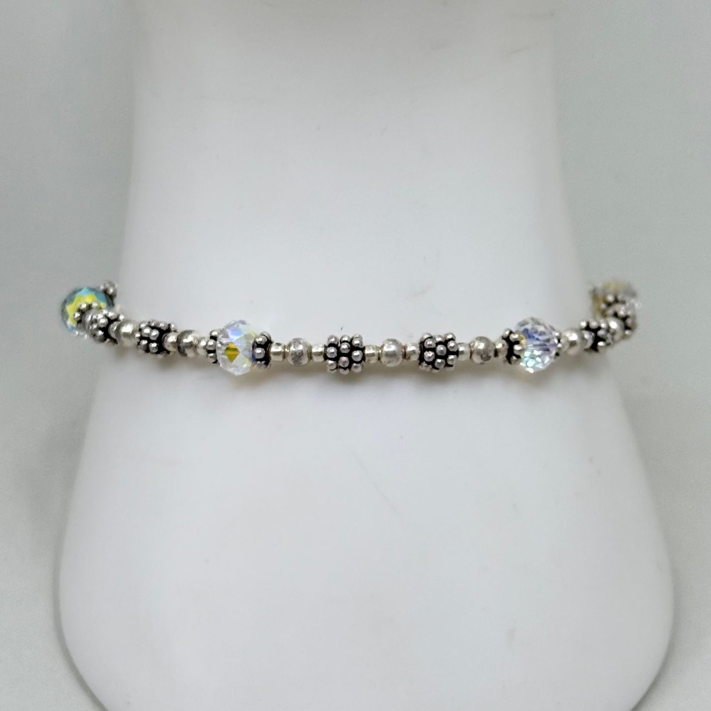 sterling silver AB bead bracelet - GM22