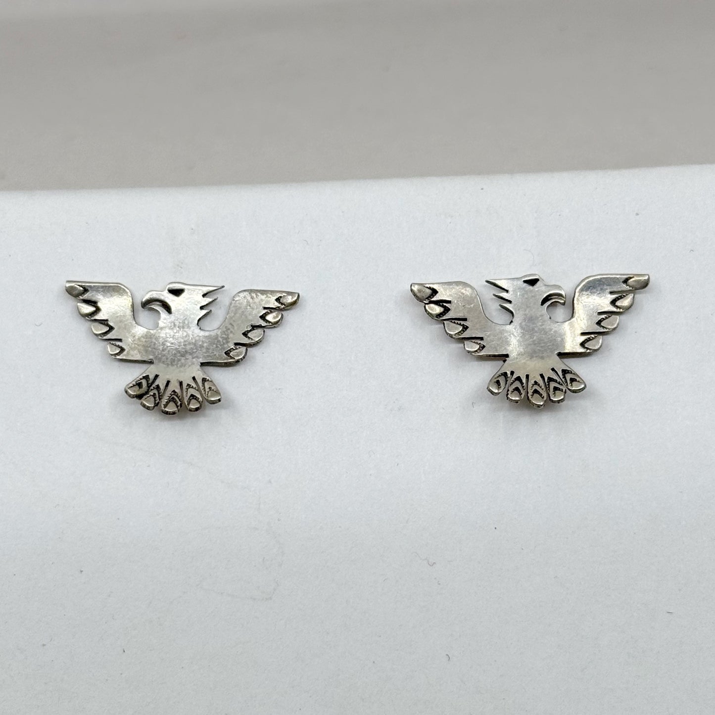 Southwest sterling silver eagle stud earrings - GM248
