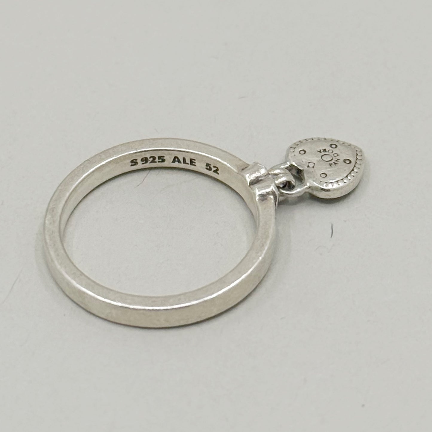 Pandora sterling silver lock heart charm ring - GM261