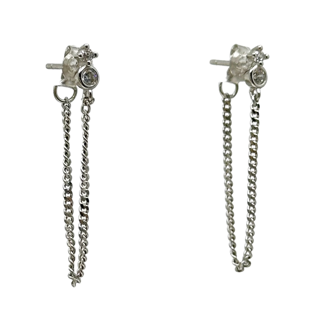 Sterling silver cubic zirconia earrings - GM263