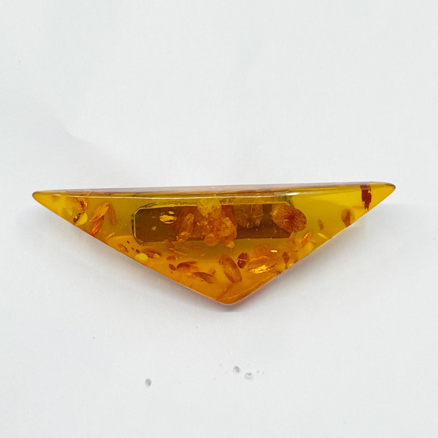 Vintage sterling silver baltic amber brooch - GM264