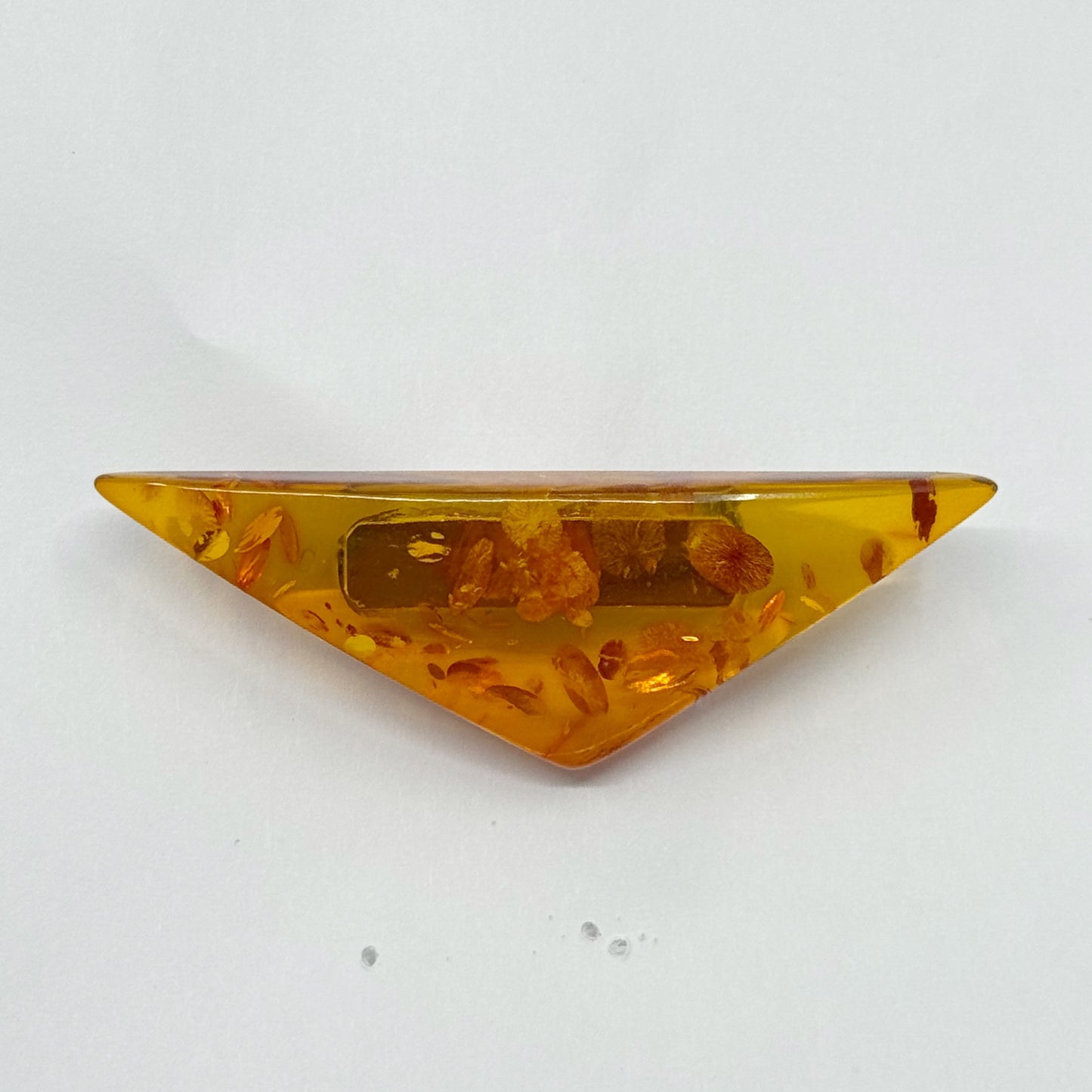 Vintage sterling silver baltic amber brooch - GM264