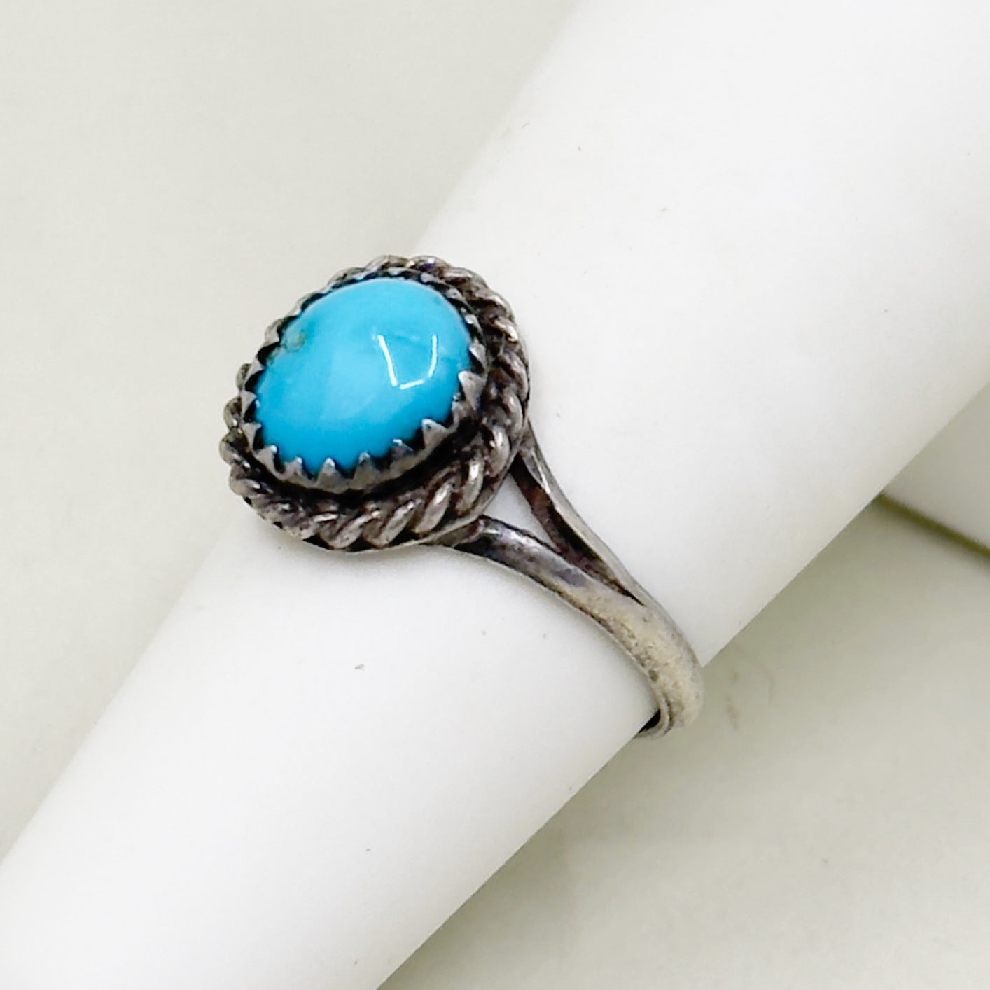 Navajo sterling silver turquoise ring - GM267