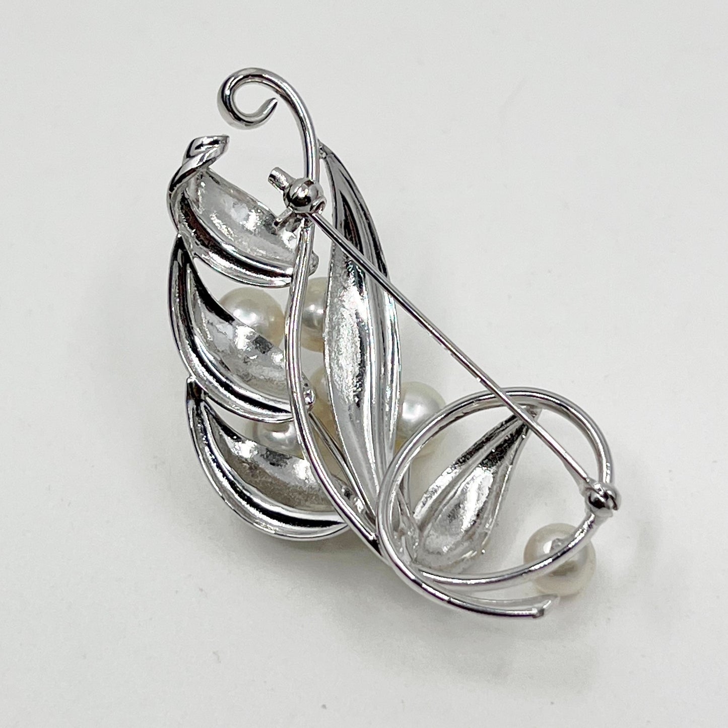 Vintage sterling silver akoya pearl brooch - GM269