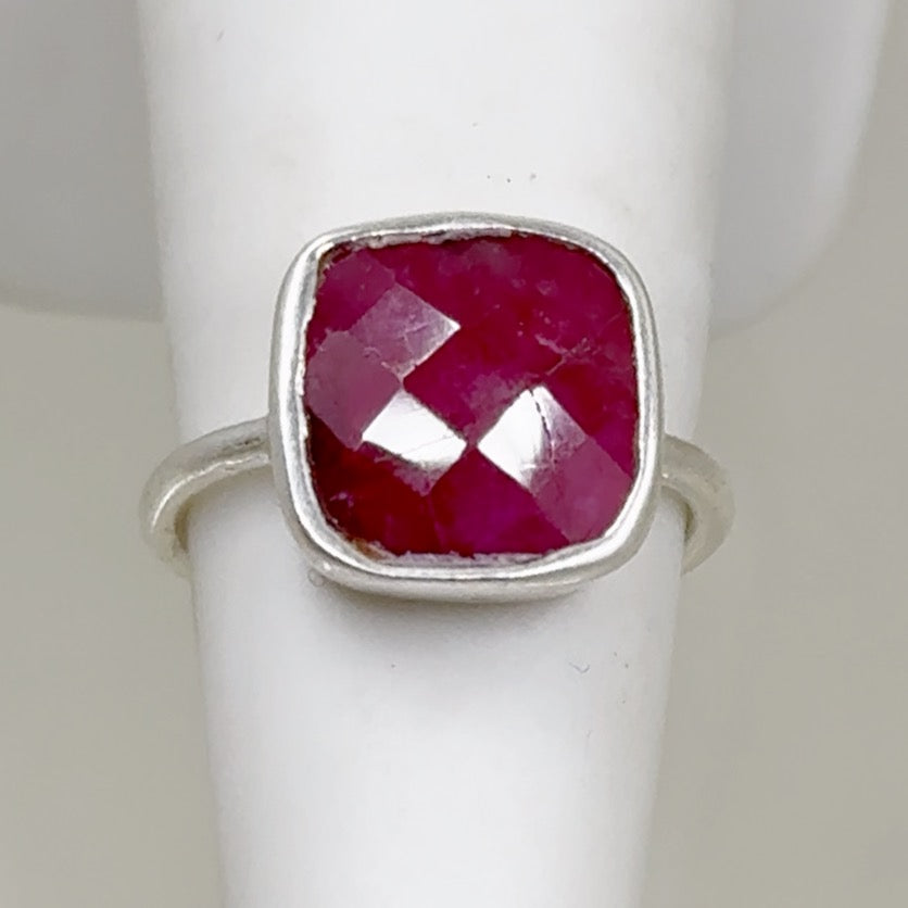 sterling silver ruby ring - GM271
