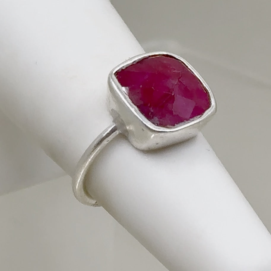 sterling silver ruby ring - GM271