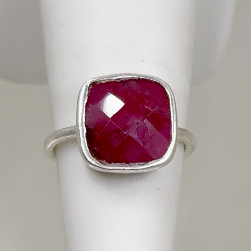 sterling silver ruby ring - GM271