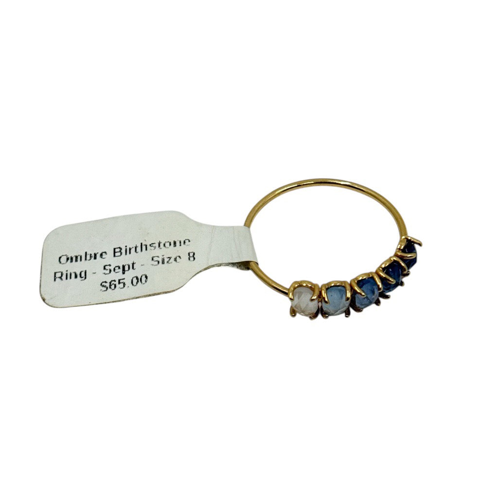 14k Gold Filled Ombre sapphire ring - GM279