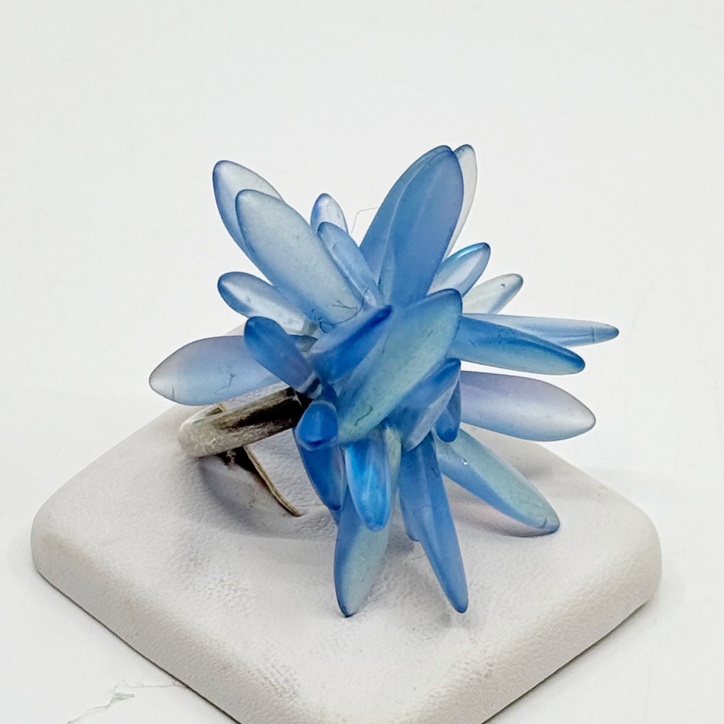 sterling silver Czech glass danger wendy ring - GM282
