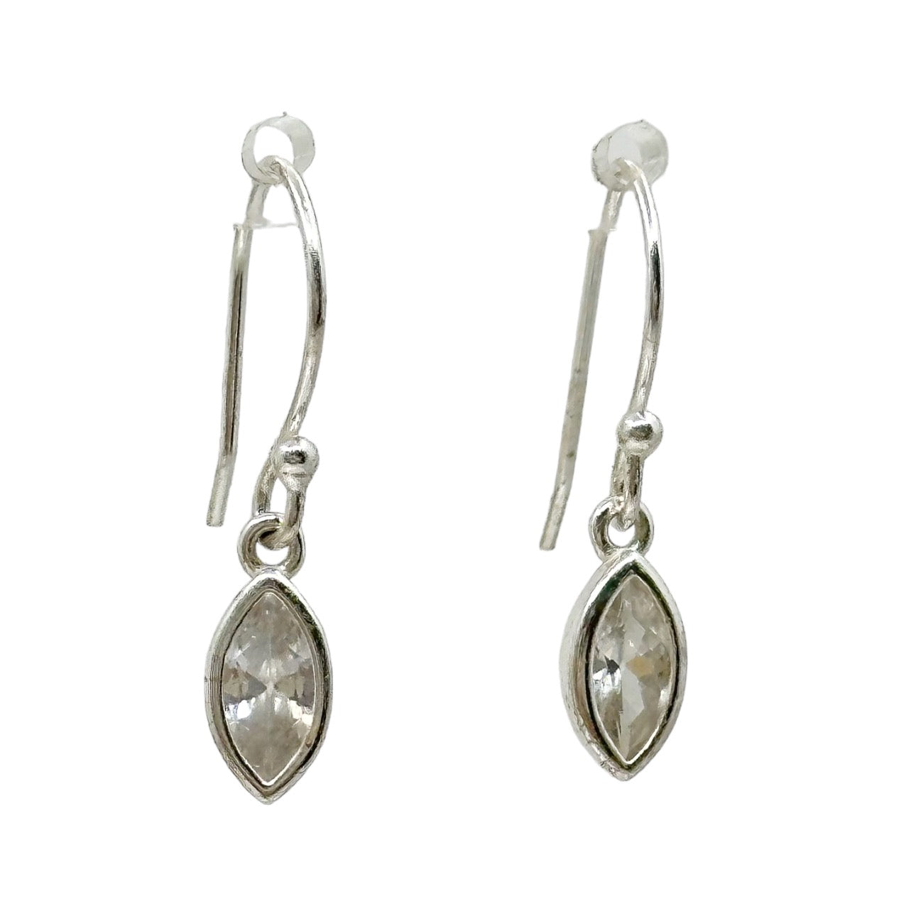 Sterling silver Cubic Zirconia drop earrings - GM289