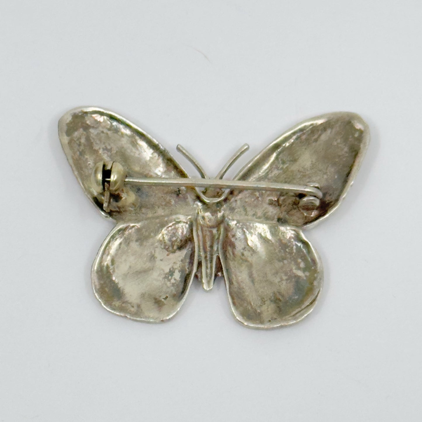 Sterling silver marcasite butterfly brooch - GM29
