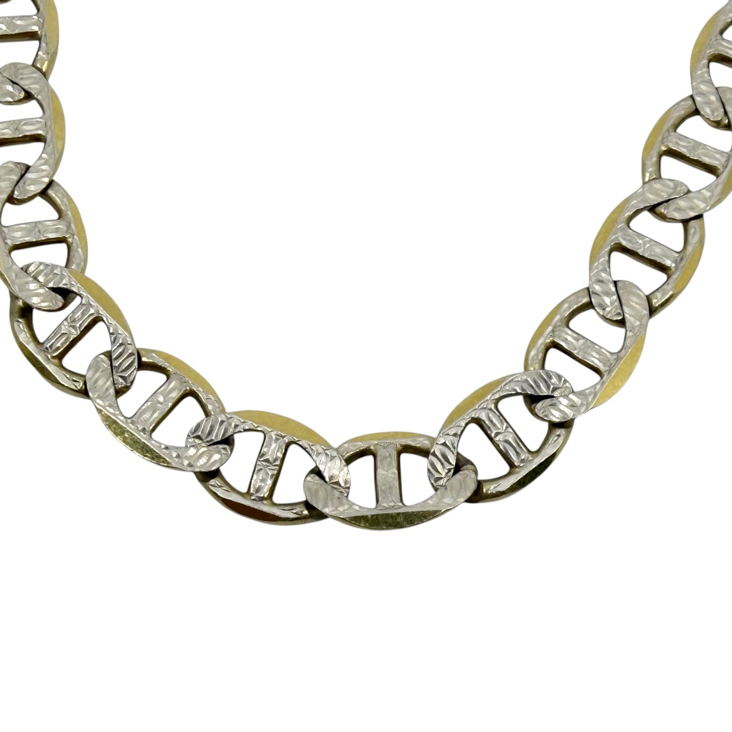 Gold vermeil Sterling silver mariner link bracelet - GM292