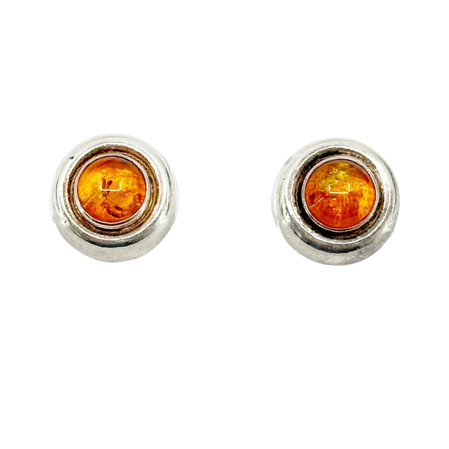 Sterling silver baltic amber earrings - GM296