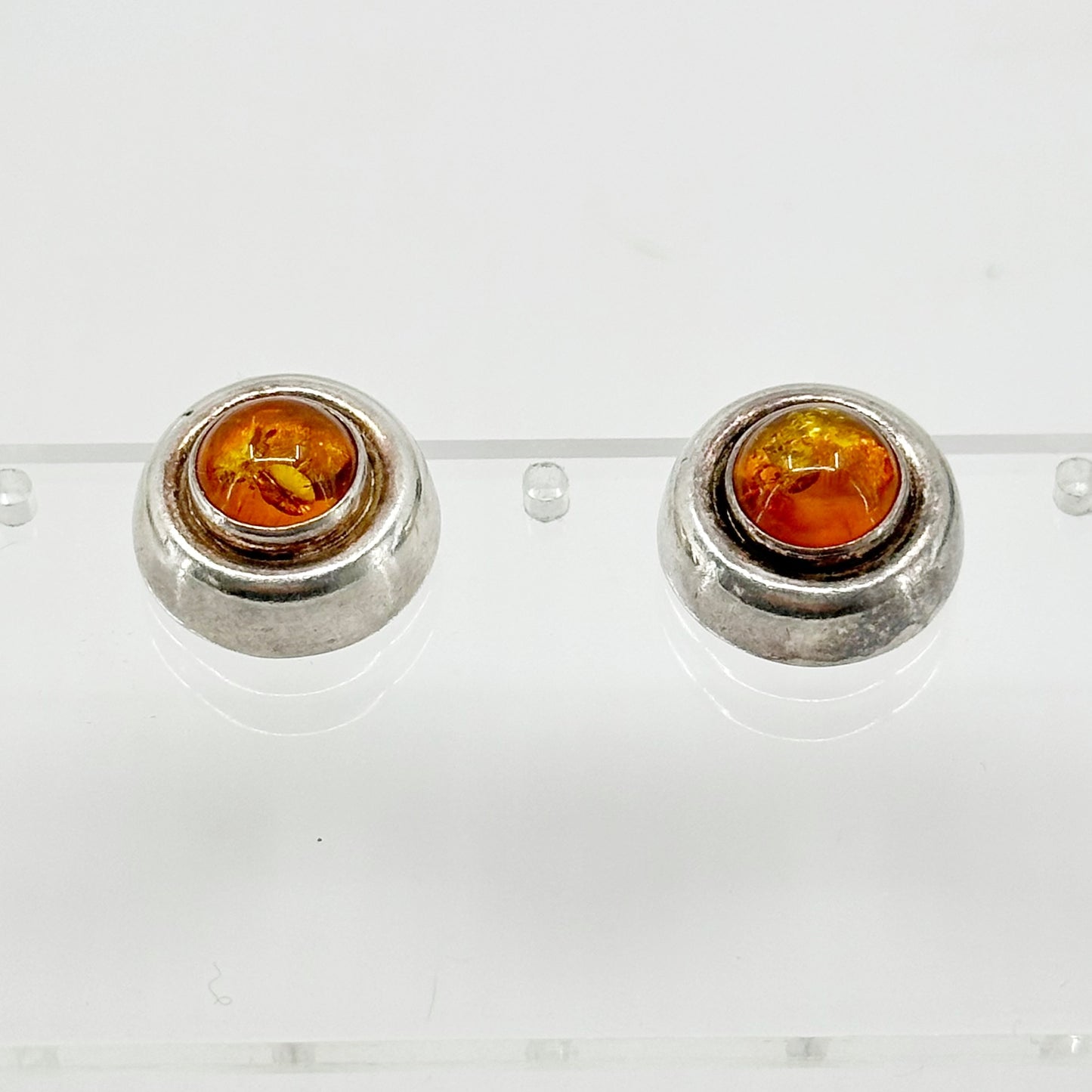 Sterling silver baltic amber earrings - GM296