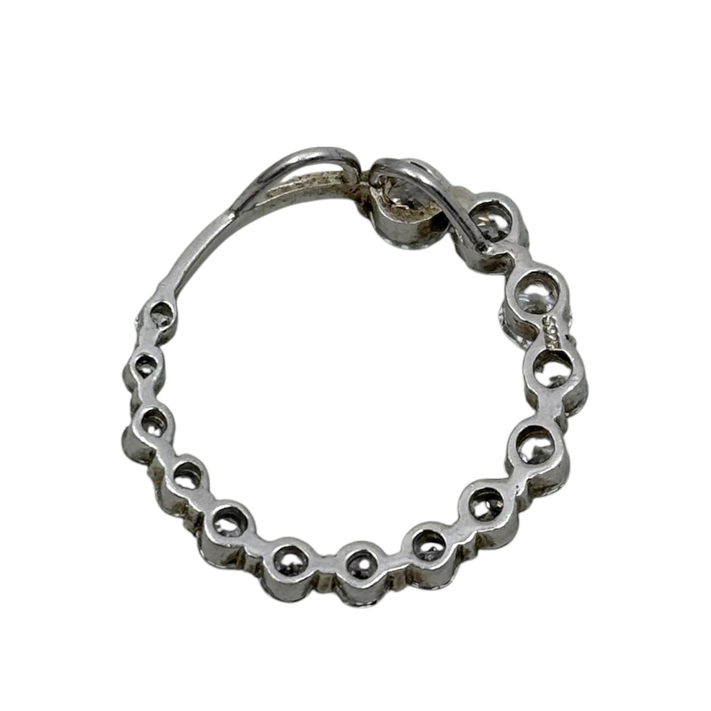 sterling silver circle of life cubic zirconia pendant - GM302