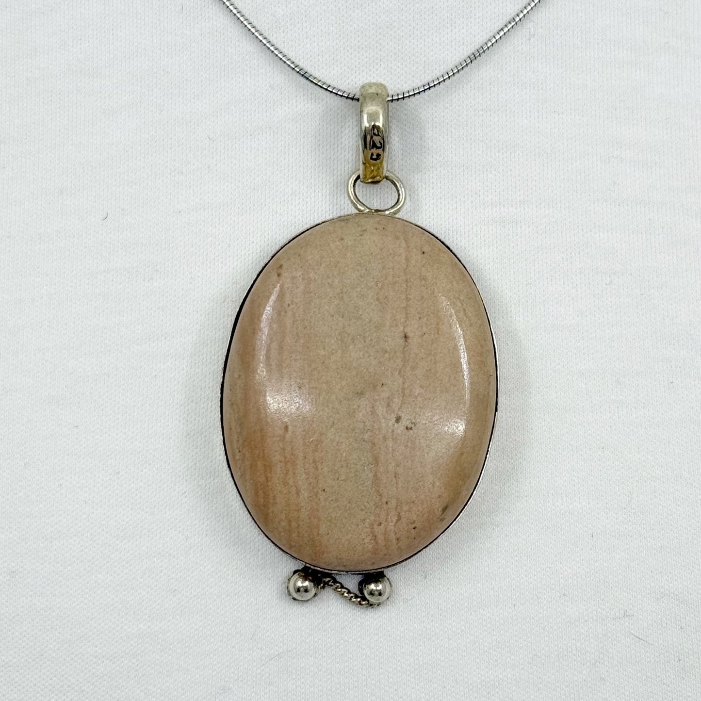 Sterling silver jasper pendant - GM33