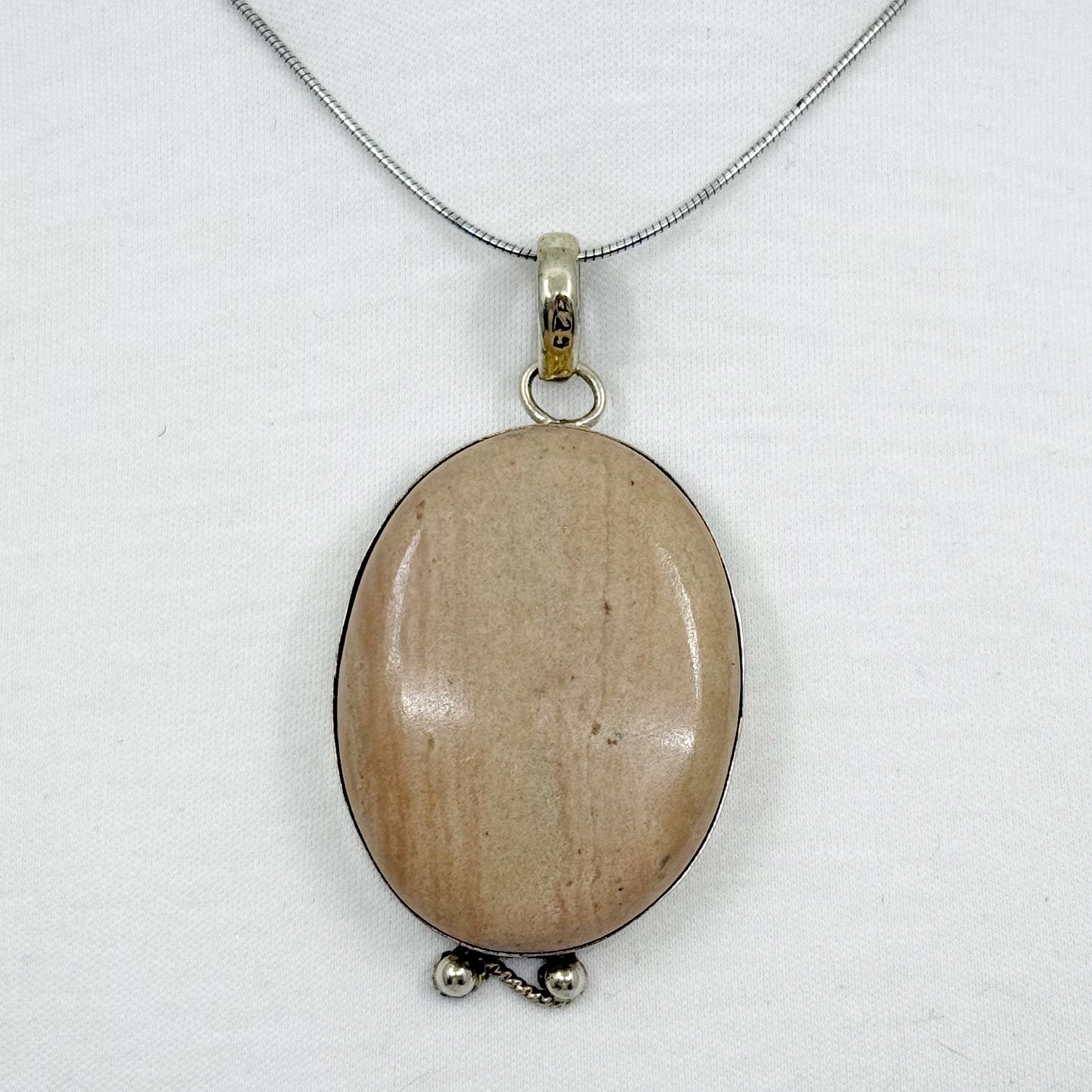 Sterling silver jasper pendant - GM33