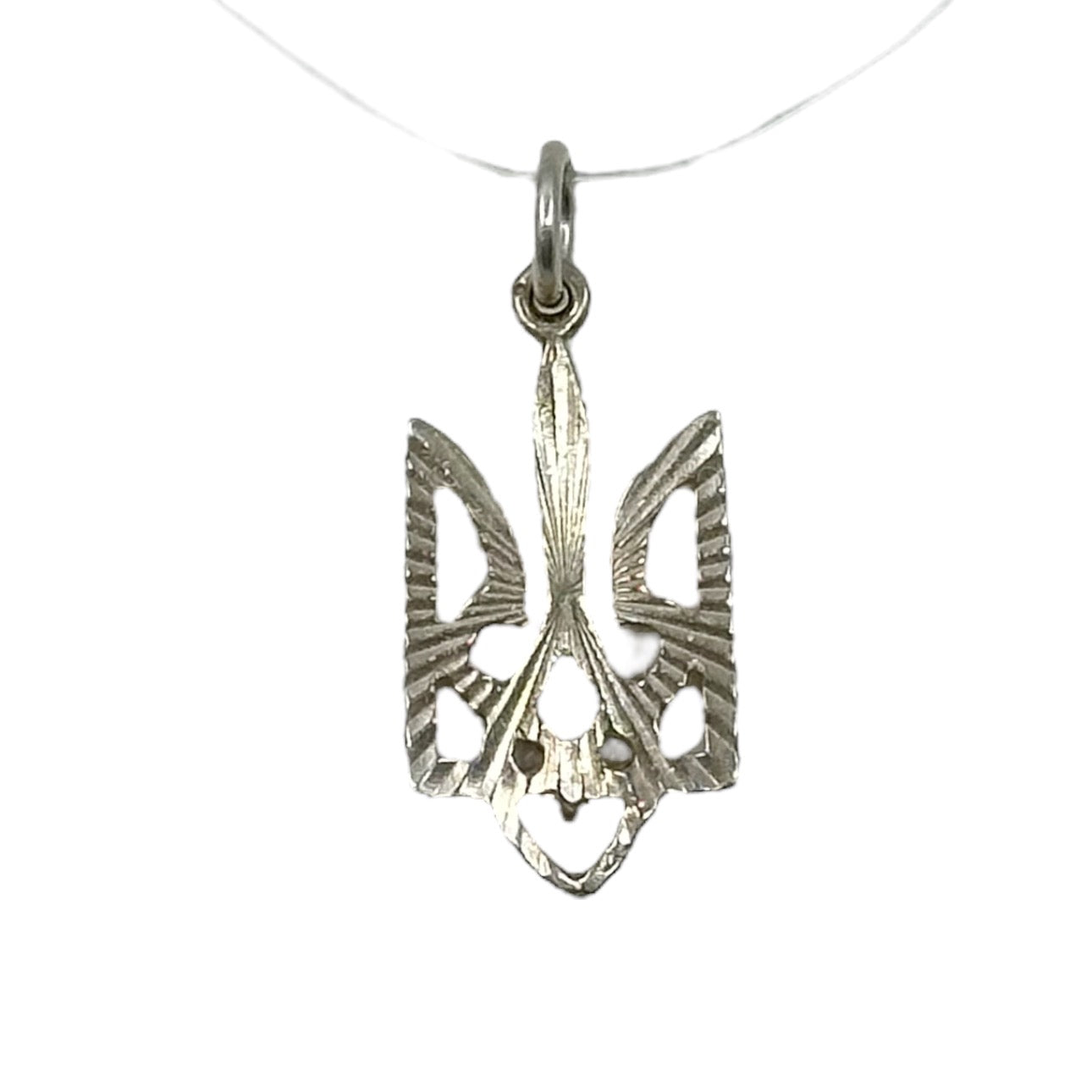 sterling silver Ukrainian tryzub pendant