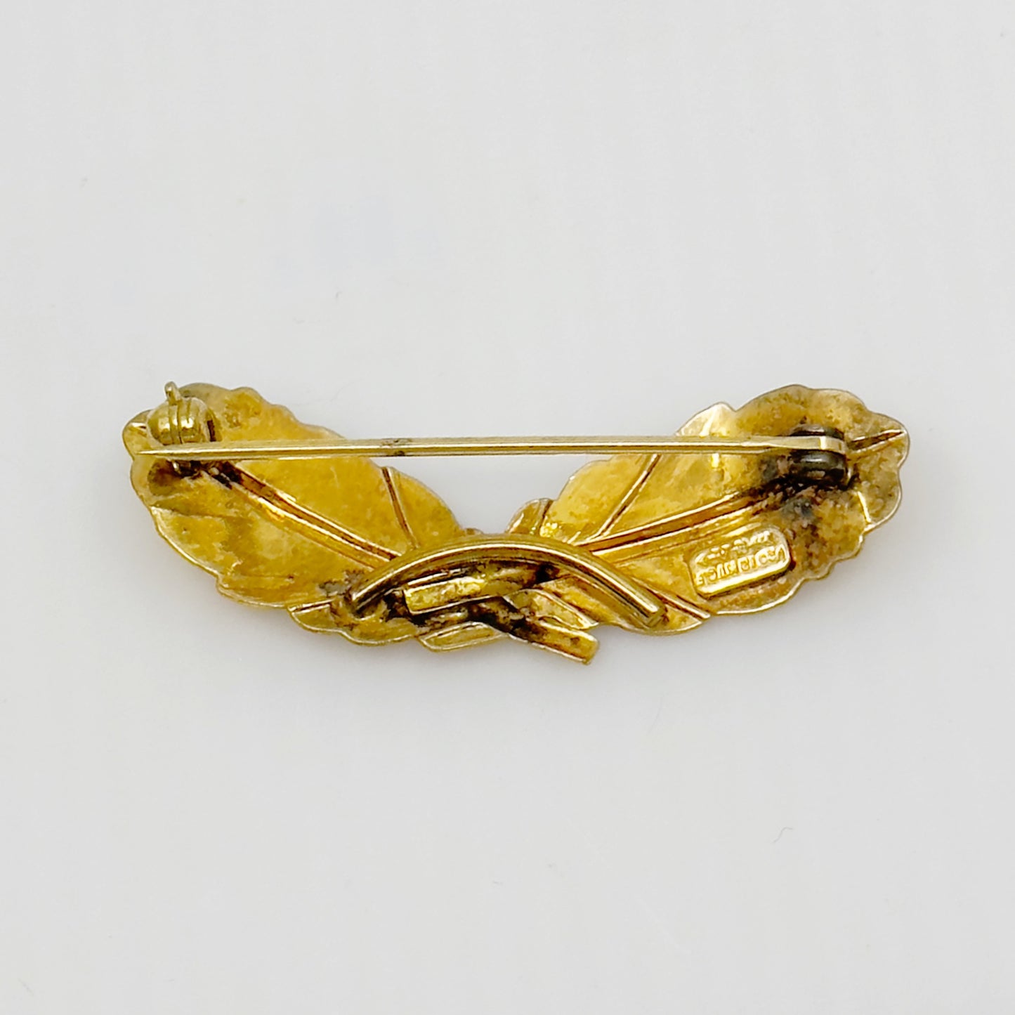 Vintage Carl Art 12K Gold Filled double feather brooch