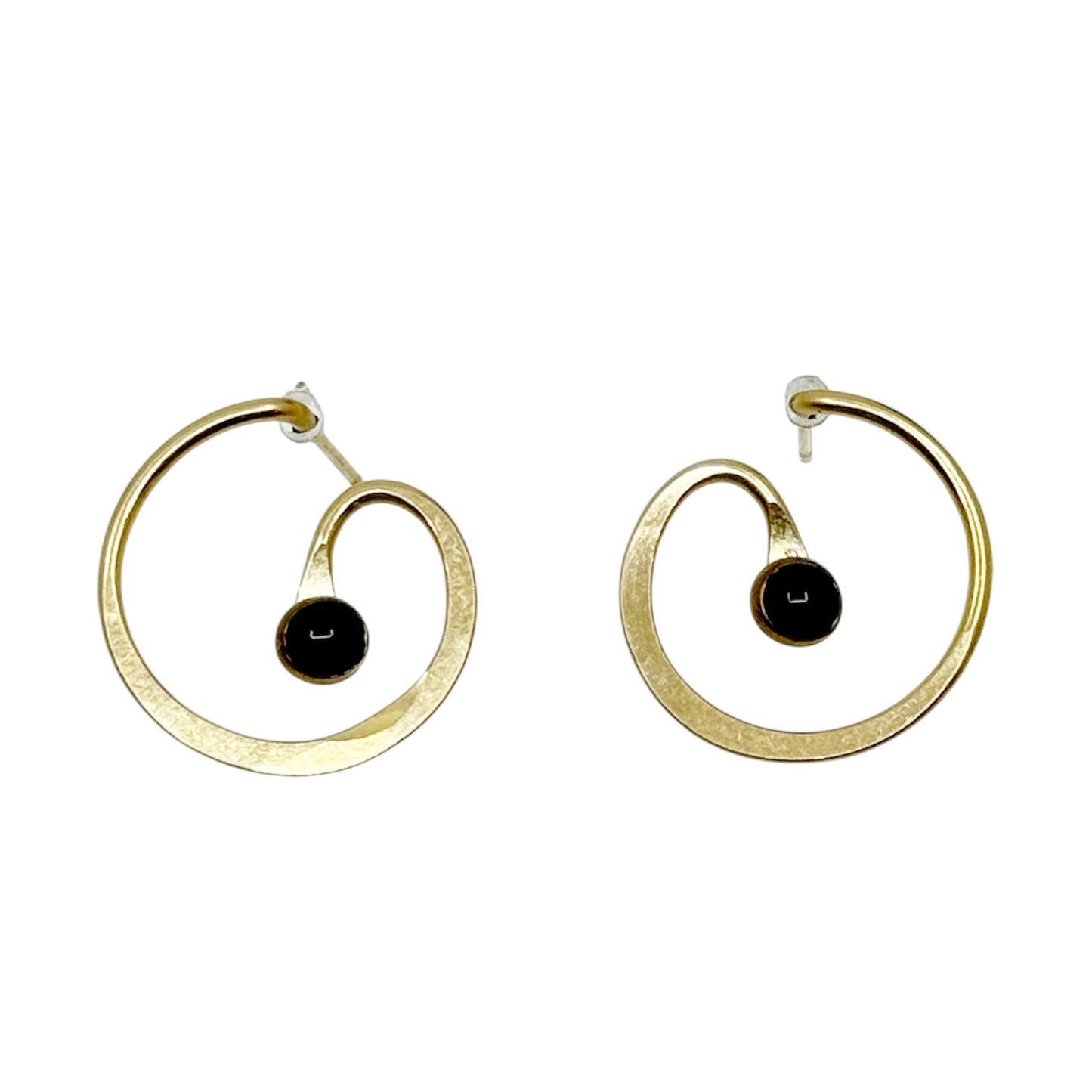 Hand Made 14k Gold filled onyx earrings GM863