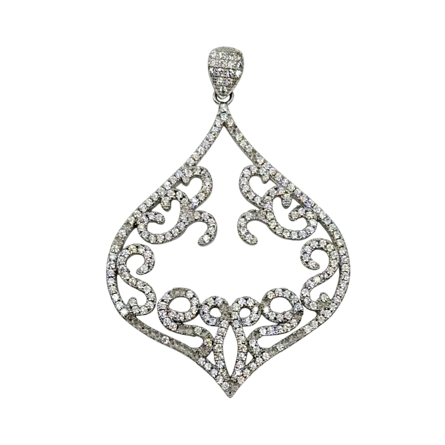 Sterling silver cubic zirconia pendant - GM1164