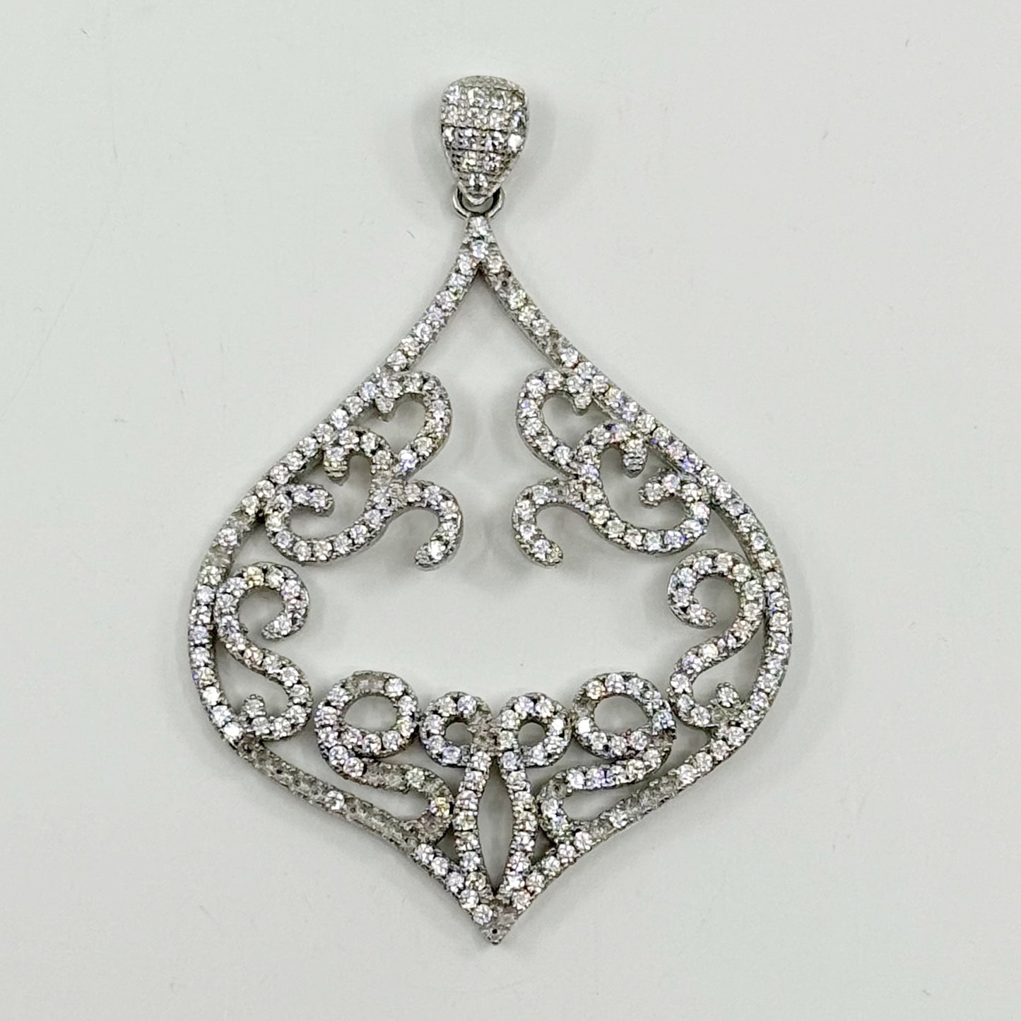 Sterling silver cubic zirconia pendant - GM1164