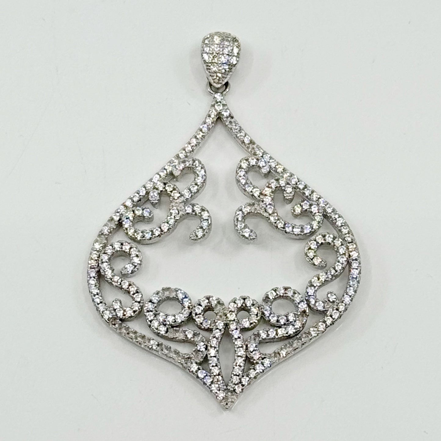 Sterling silver cubic zirconia pendant - GM1164