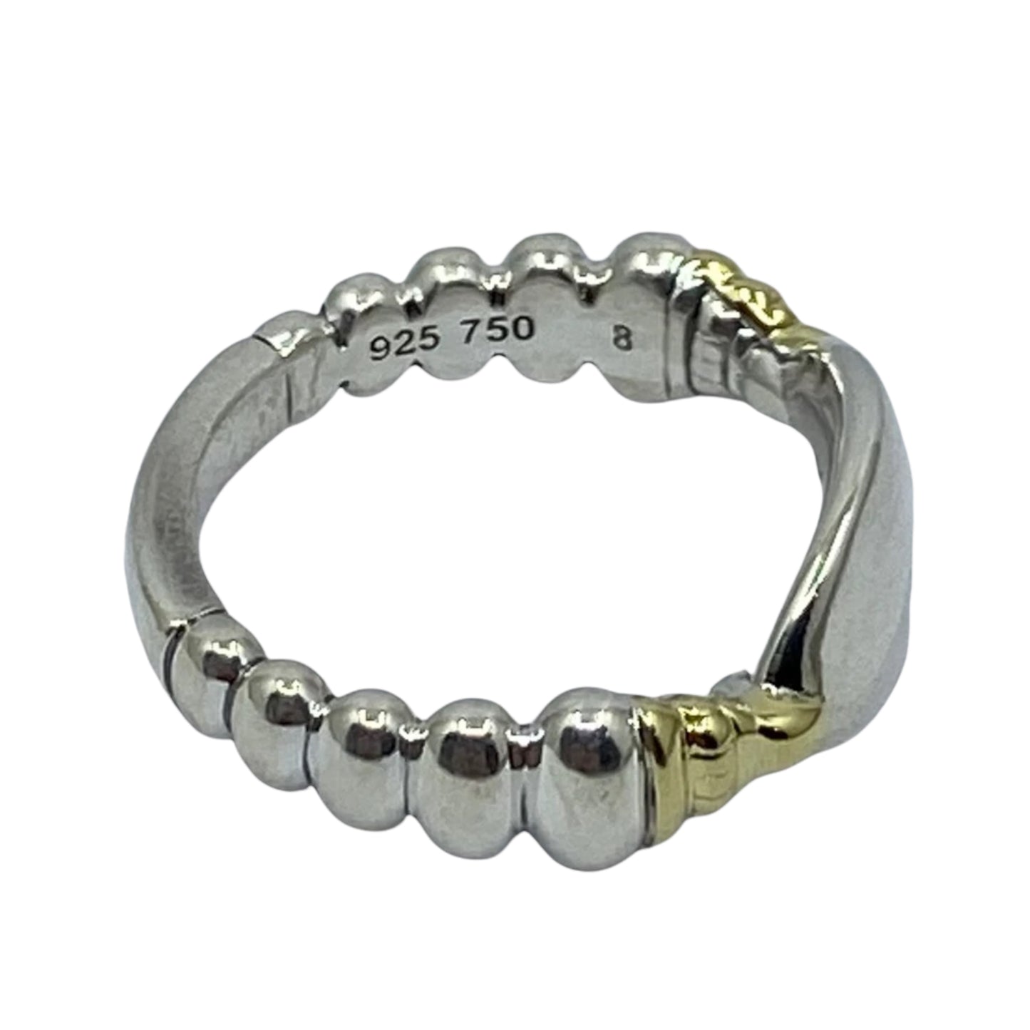LAGOS CAVIAR 18k gold sterling silver beloved signet ring - GM403