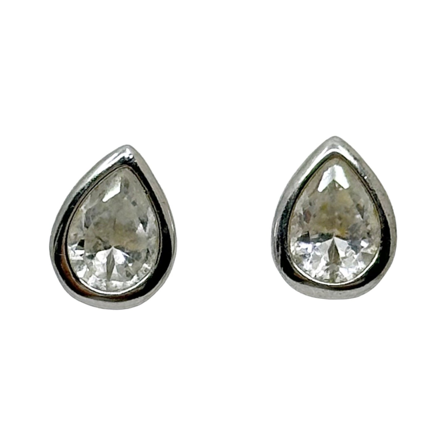 ATI Sterling silver pear cut cubic zirconia stud earrings - GM415