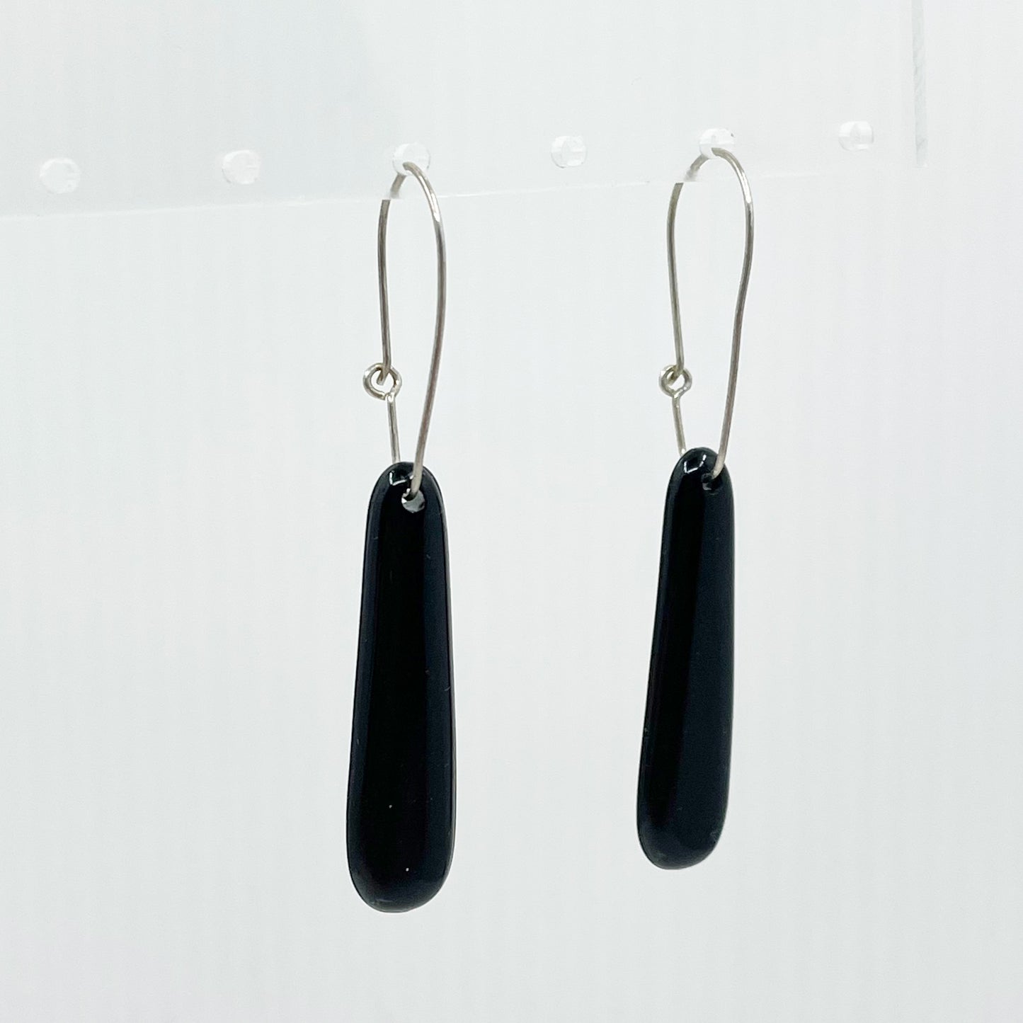 Hand Made sterling silver lucite earrings - GM420