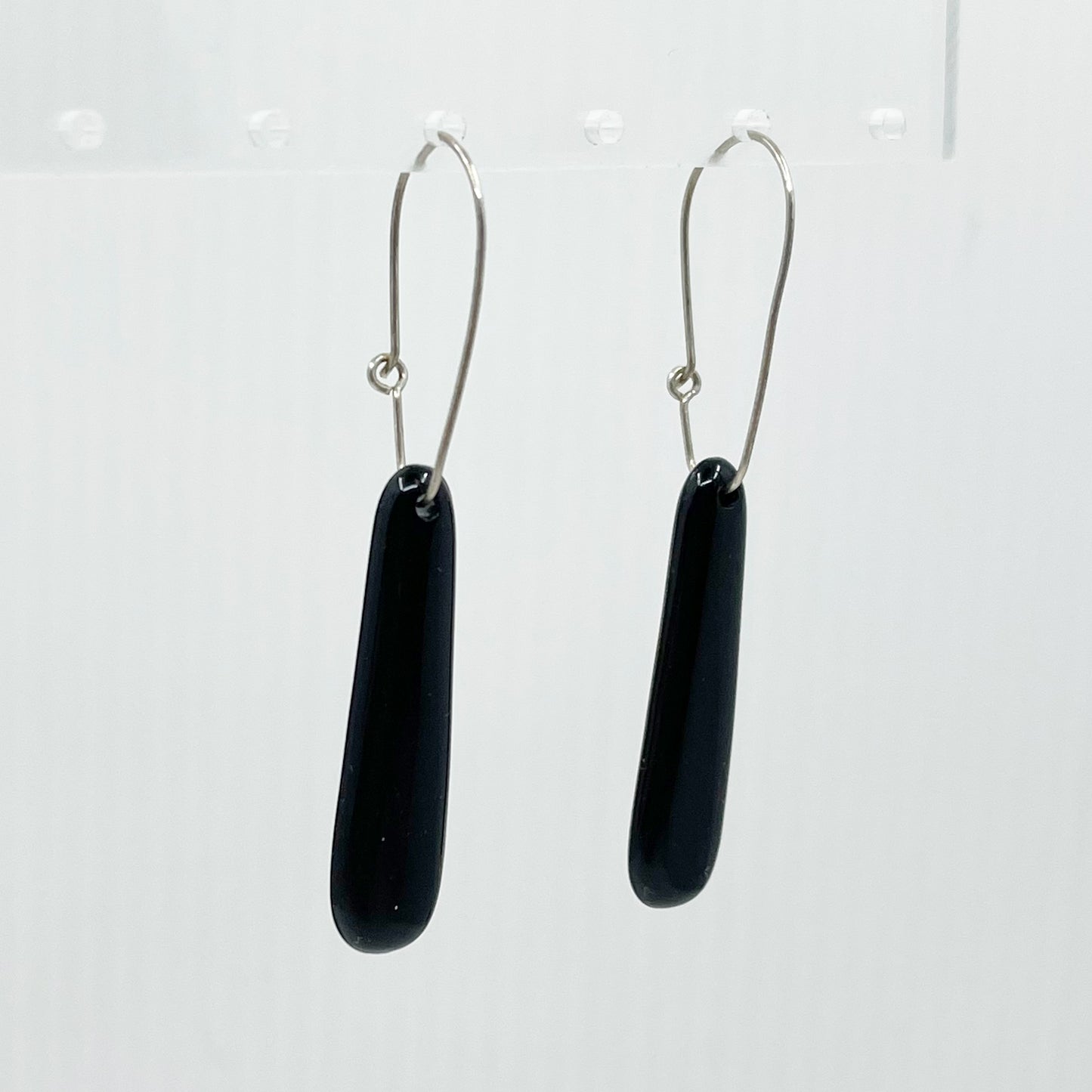 Hand Made sterling silver lucite earrings - GM420