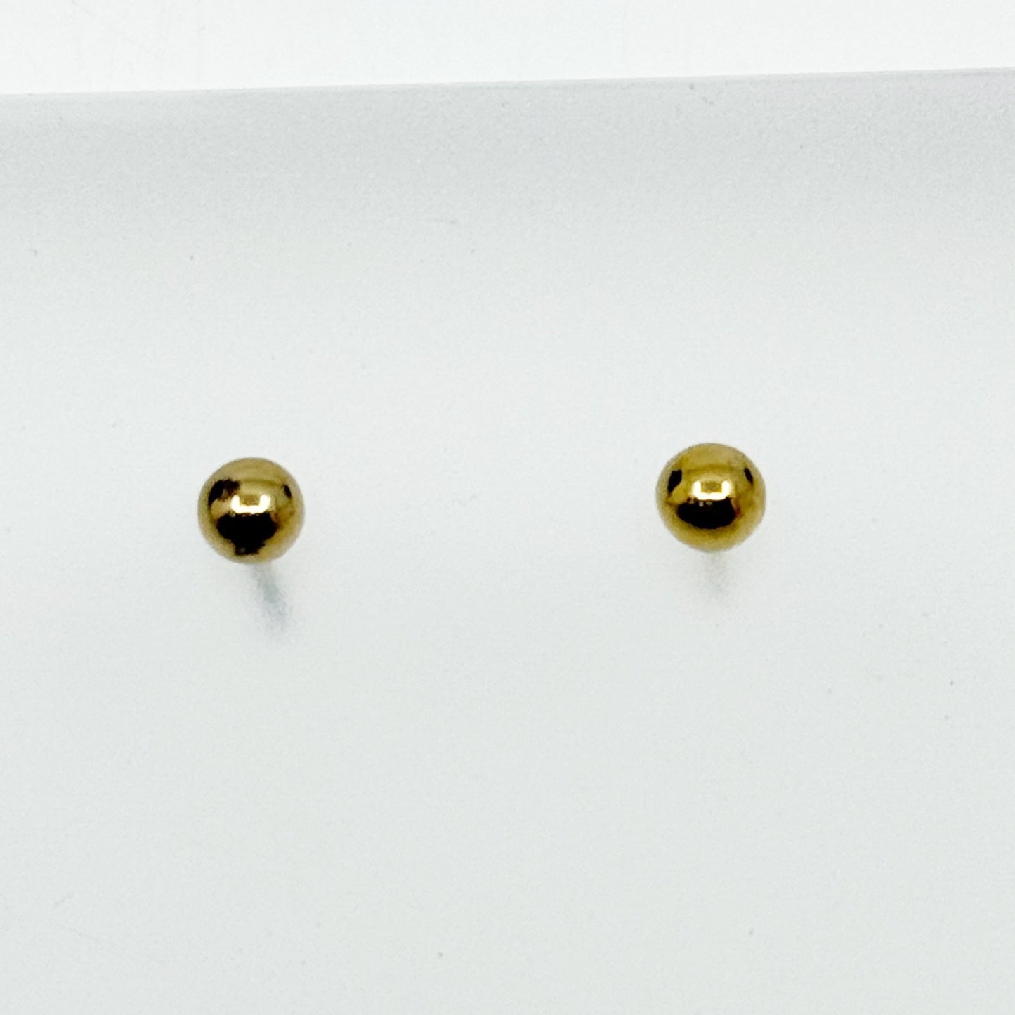 Gold vermeil Sterling silver bead stud earrings - GM431