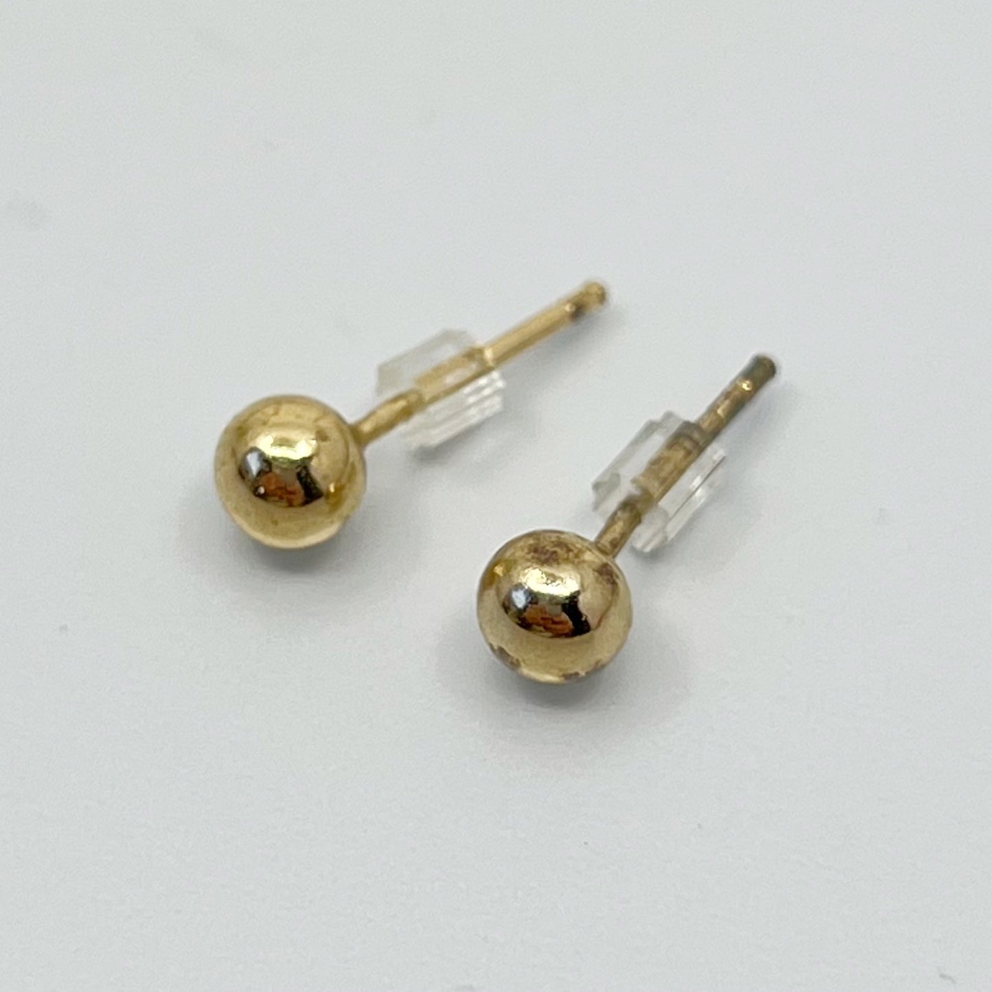 Gold vermeil Sterling silver bead stud earrings - GM431